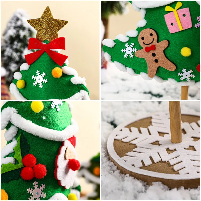 Christmas Tree Crafts Kits DIY Christmas Decoration Handmade Toys Puzzle Craft Kit Toys Christmas Gifts