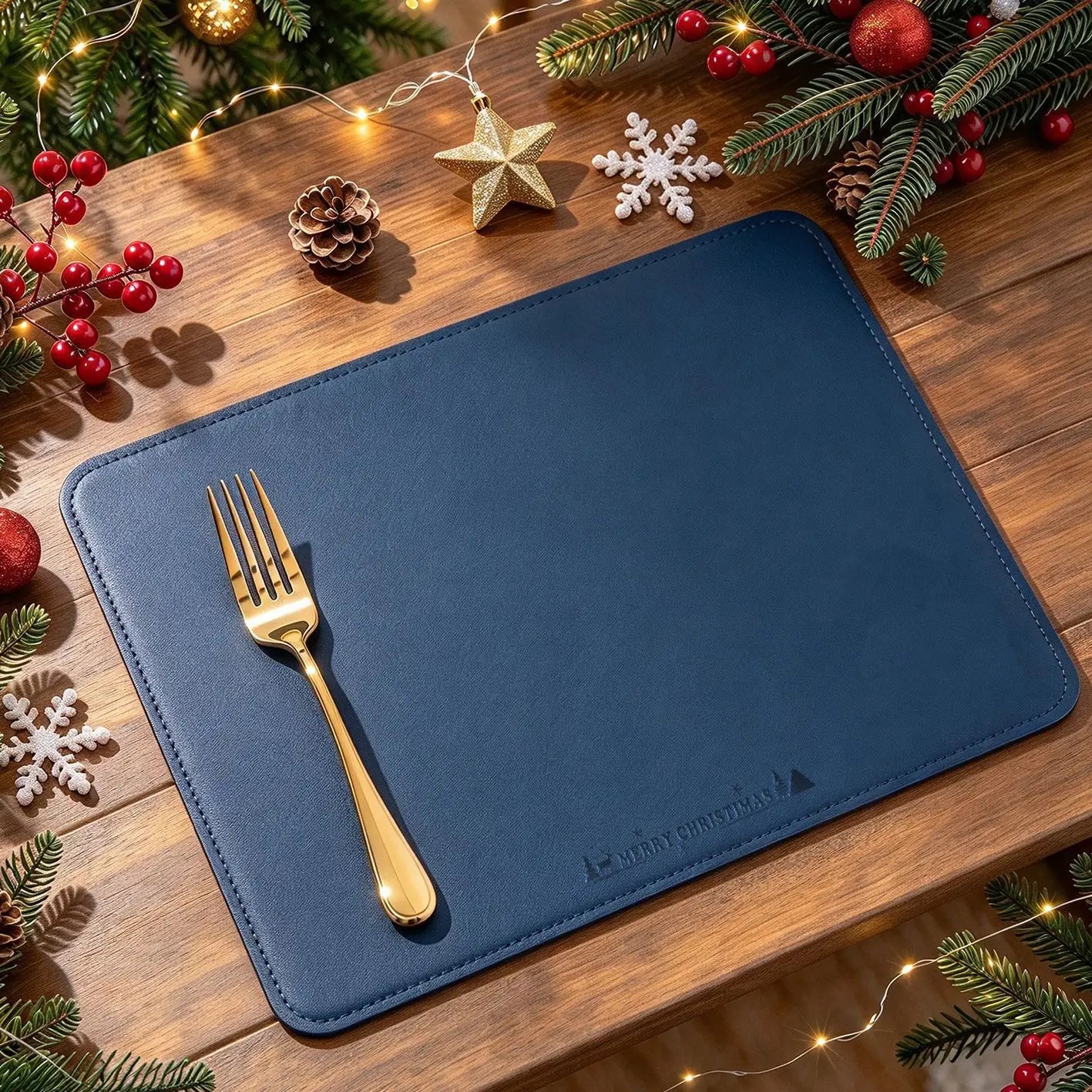 Christmas Decorations Christmas Placemats, Heat Insulation Table Mats, Bowl Pads, Atmosphere Western Table Mats