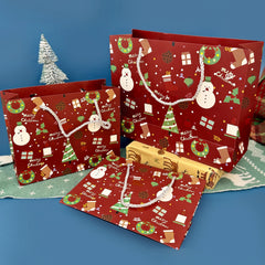 5/1pcs Cartoon Happy Christmas Holiday Gift Bag Cute Snowman Christmas Tree Cookies Christmas Stocking Handbag Gift Packaging