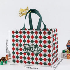 4pcs Large Christmas Gift Bags with Handles, Reusable Non-Woven Fabric Holiday Shopping Tote Bags, Suitable for Christmas Party