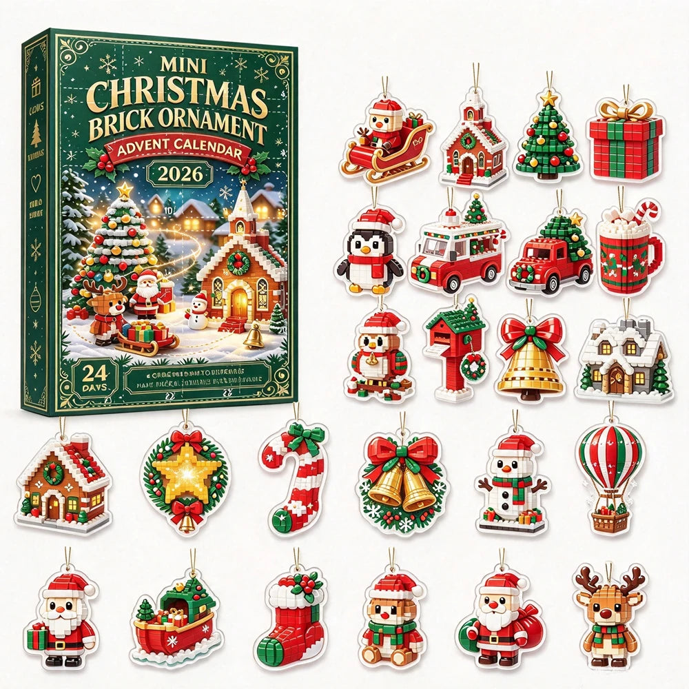 Christmas Building Block Pattern Advent Calendar,2027 Countdown Calendar Surprises Fidget for Adult Christmas Party Favors Gifts