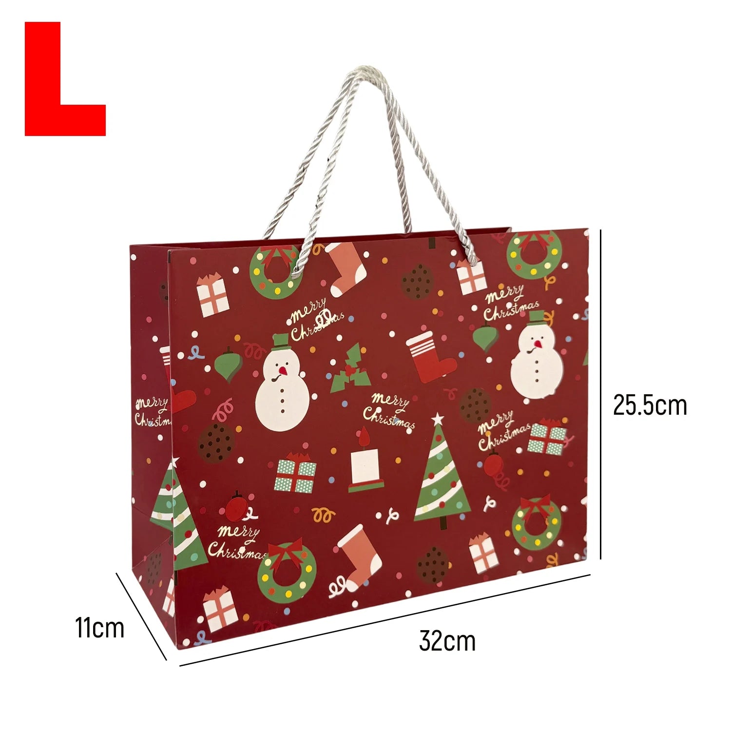 5/1pcs Cartoon Happy Christmas Holiday Gift Bag Cute Snowman Christmas Tree Cookies Christmas Stocking Handbag Gift Packaging