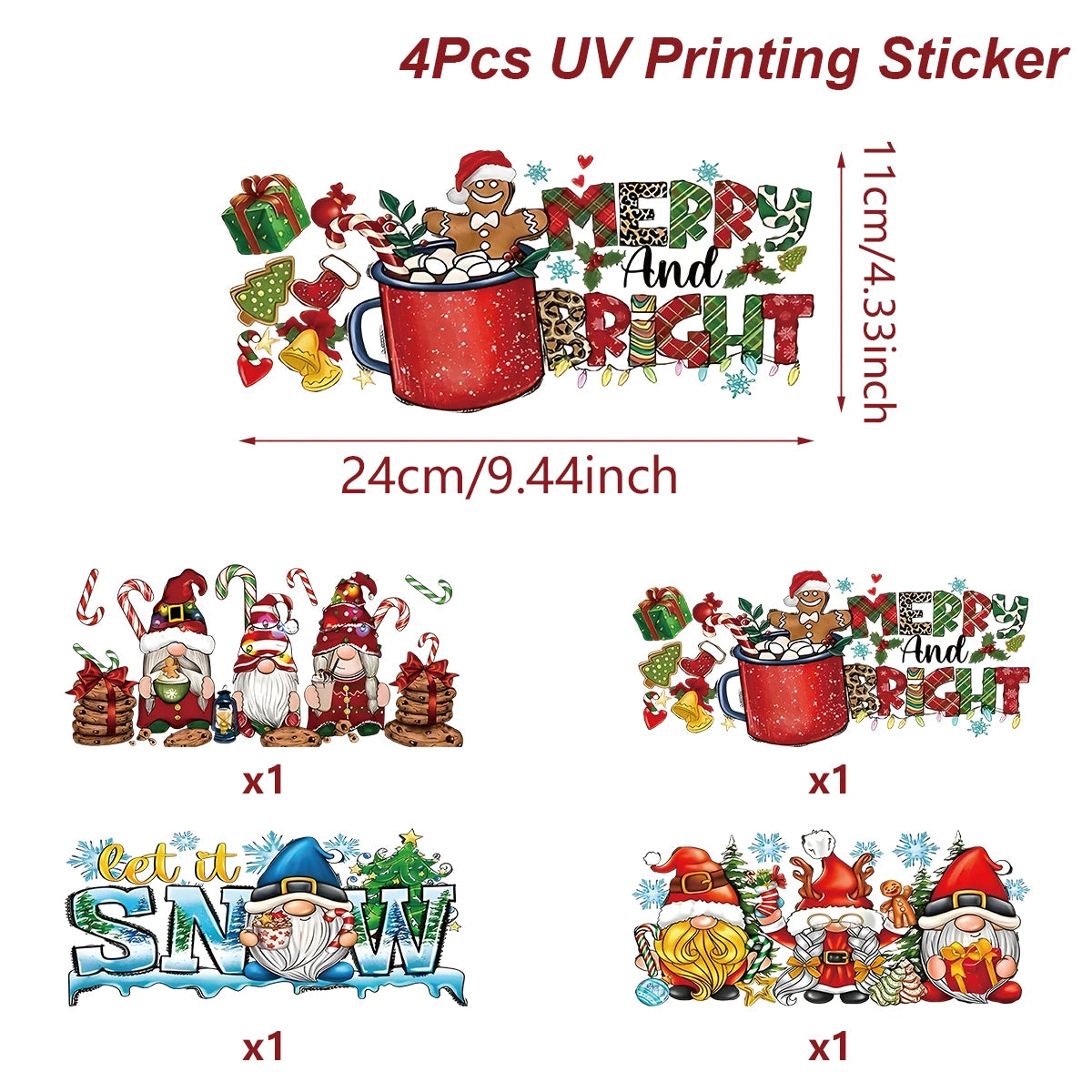 Christmas Gift Box Stickers Merry Christmas Decor For Home 2024 Navidad Kerst Xmas Decor Noel Kerst Happy New Year Gift 2025