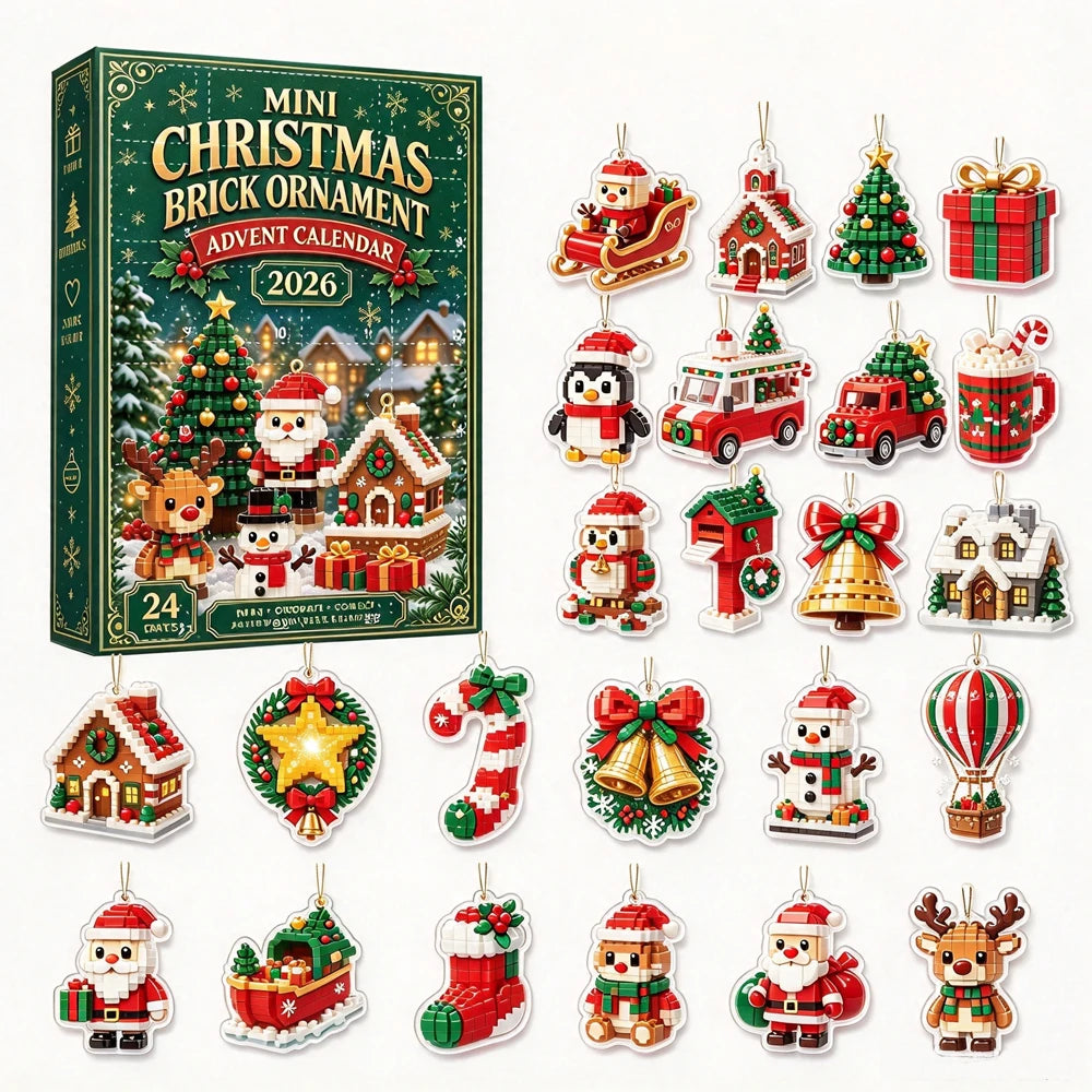 Christmas Building Block Pattern Advent Calendar,2027 Countdown Calendar Surprises Fidget for Adult Christmas Party Favors Gifts