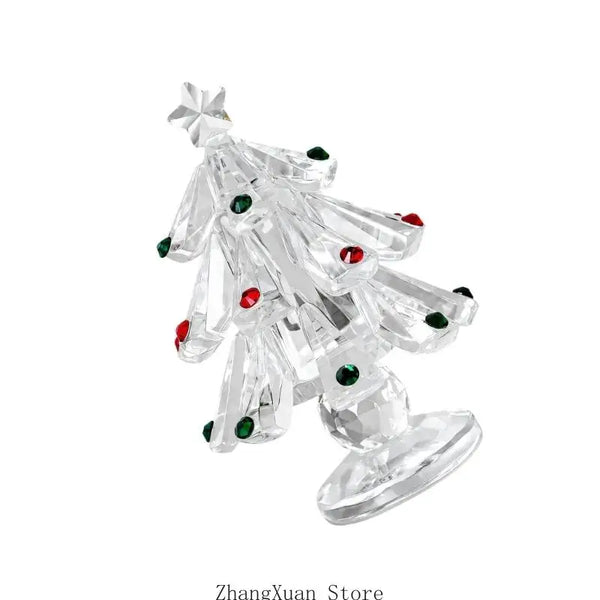 Crystal Christmas Tree Figurine Holiday Table Centerpieces for Shelf Displays 3XUF