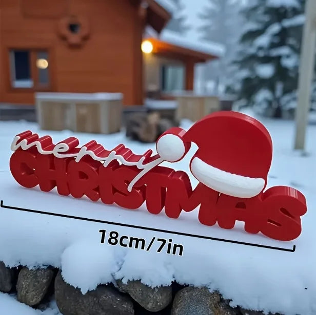 Merry Christmas Decorative Sign 1pc Decorative 3D Letter Board Perfect for Creating a Festive Atmosphere Christmas Decoration
