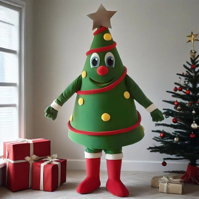 Cartoon Santa Claus/Christmas Tree/Snowman/Elk Walking Doll Costume Christmas Performance Costume