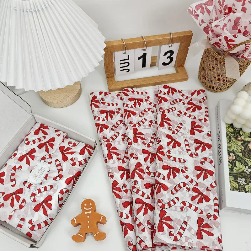 10/50Pcs Santa Claus And Christmas Gift Patterns, Santa Claus, Christmas Gifts,  Handmade Packaging Paper, Holiday Decoration