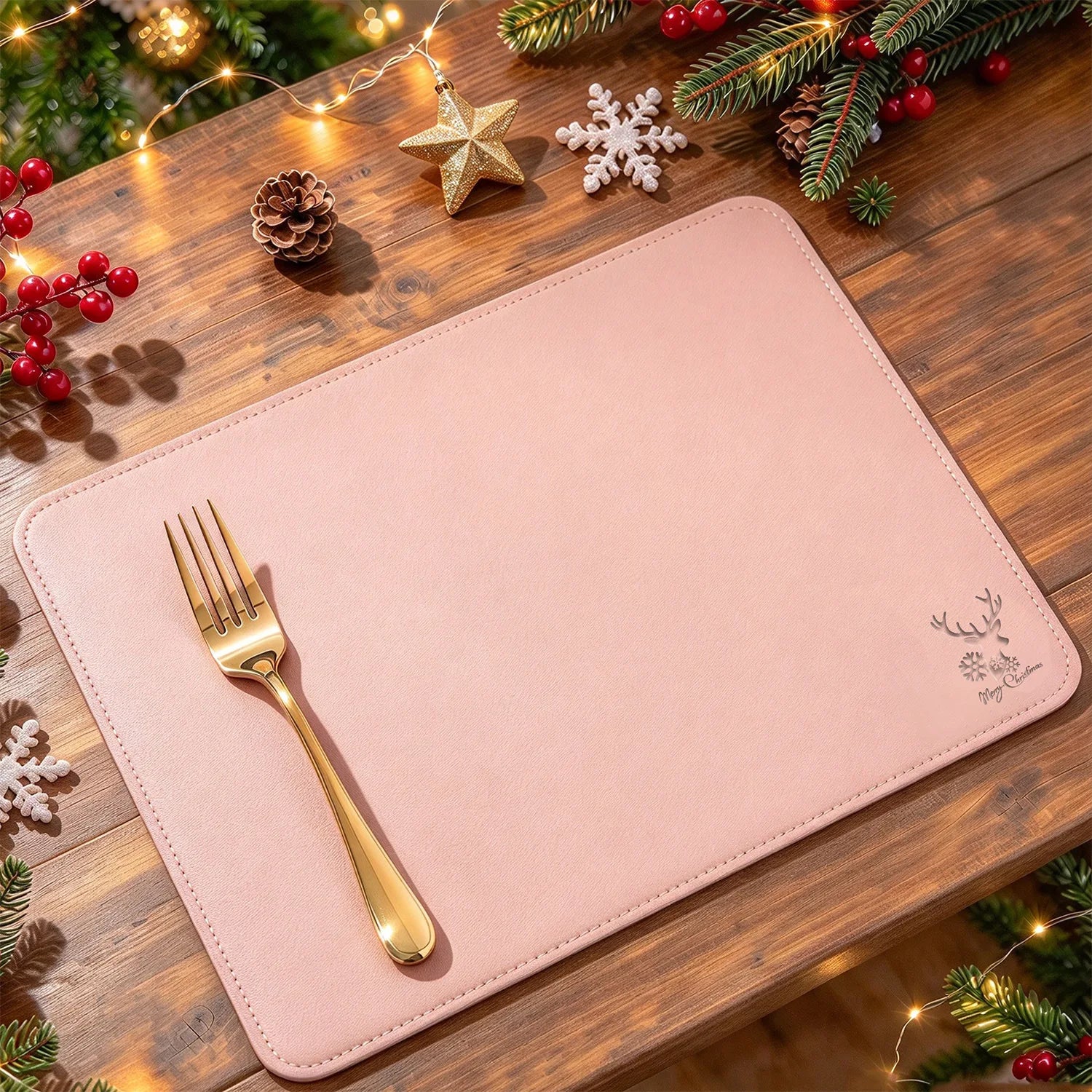 Christmas Decorations Christmas Placemats, Heat Insulation Table Mats, Bowl Pads, Atmosphere Western Table Mats