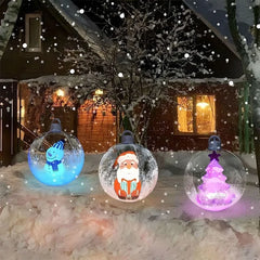 Christmas Inflatable Decorated Ball 60cm Outdoor PVC Giant Big Large Balls Xmas Tree Decorations Toy Ball No/With Light Ornament