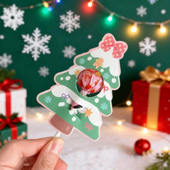 60pcs Christmas Tree Candy Cards Festival Party Decoration Christmas Supplies Candy Decoration Christmas Party Favors