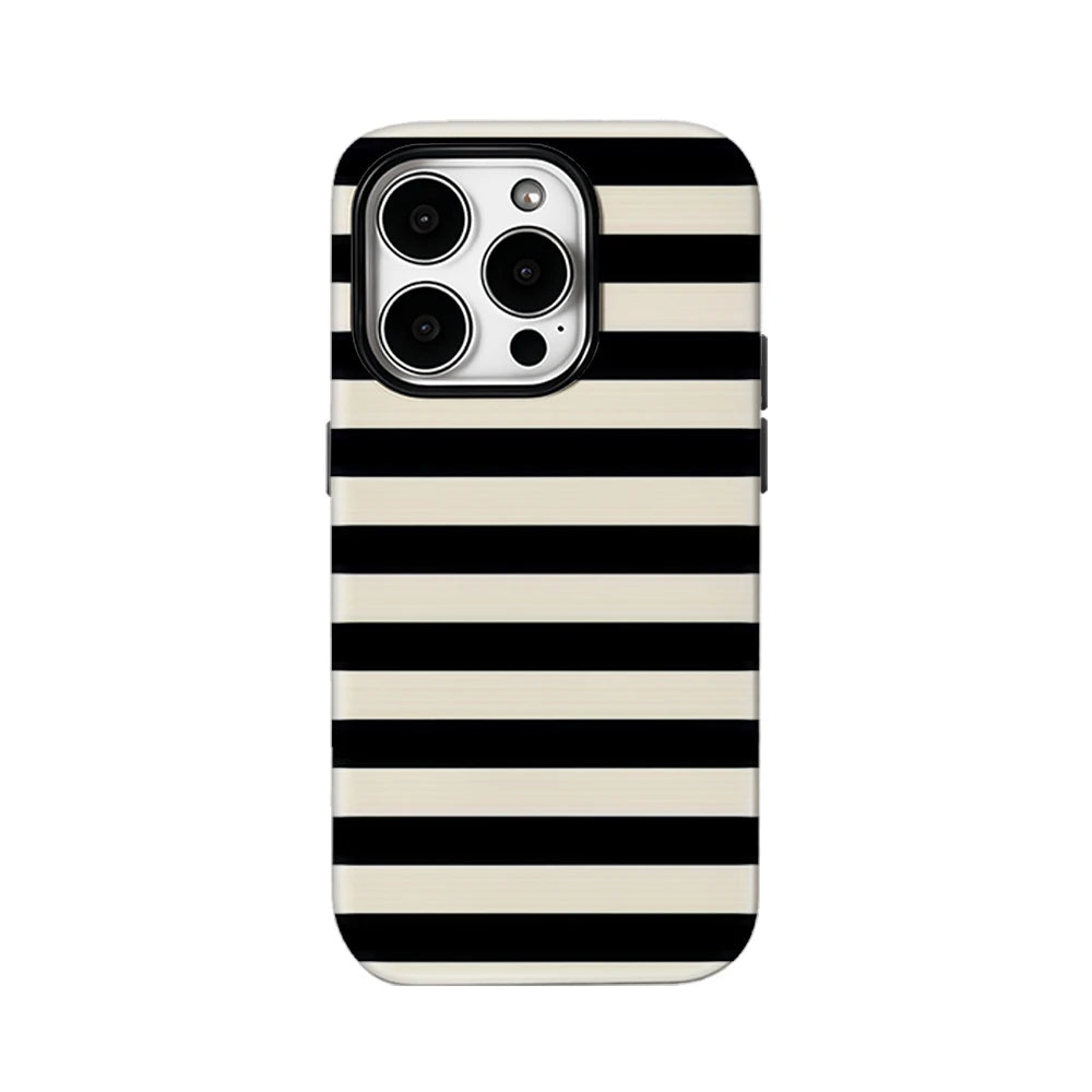 Black & White Vertical Stripe IPhone17 Must-Haves Phone Case for IPhone 17 16 15 14 13 12 Pro Max Plus Double-layer Back Cover