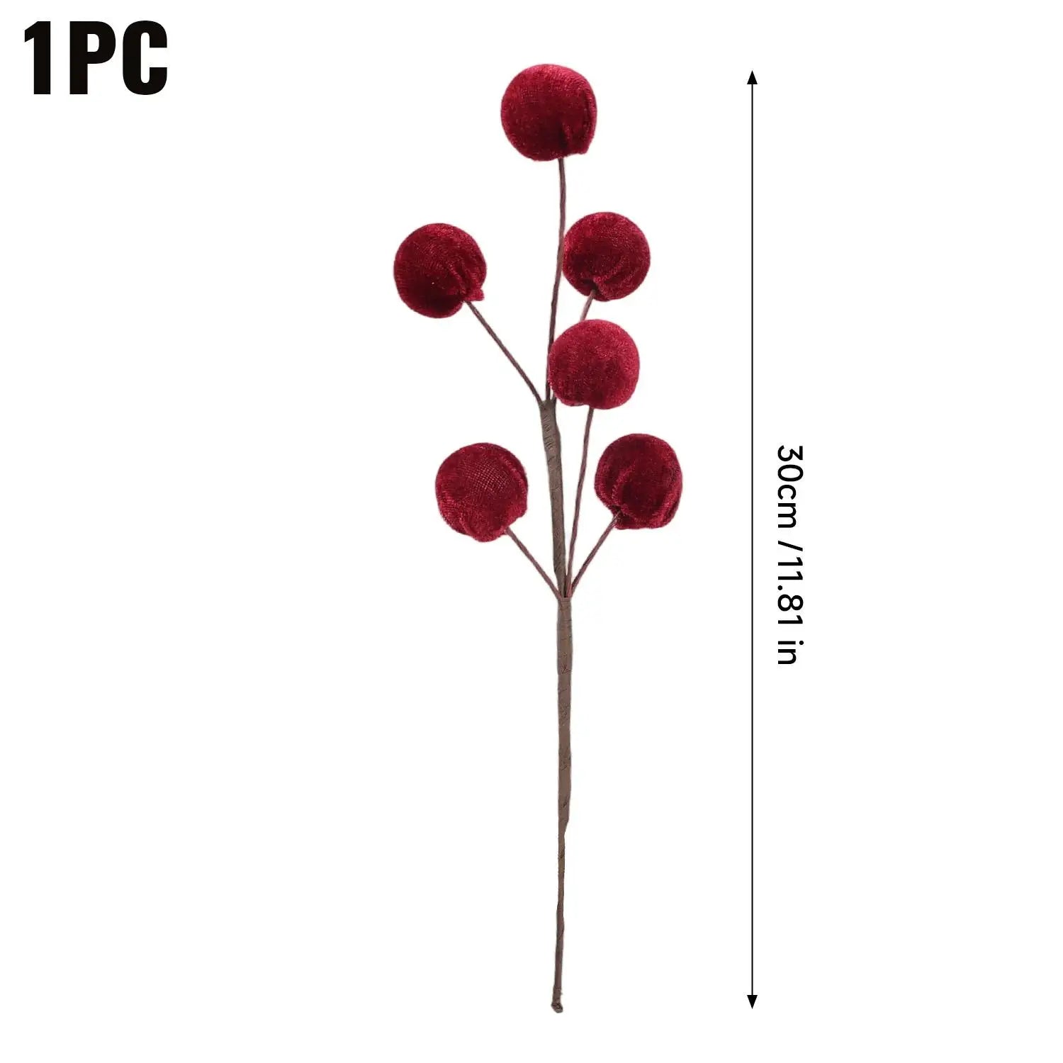 Christmas Tree Foam Ball Ornaments Velvet Foam Ball Xmas Tree Branches Bouquet Hanging Decoration Home New Year Party Decoration