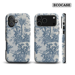 Blue Toile De Jouy IPhone17 Must-Haves Phone Case for IPhone 17 16 15 14 13 12 11 Pro Max Plus Double-layer Back Cover