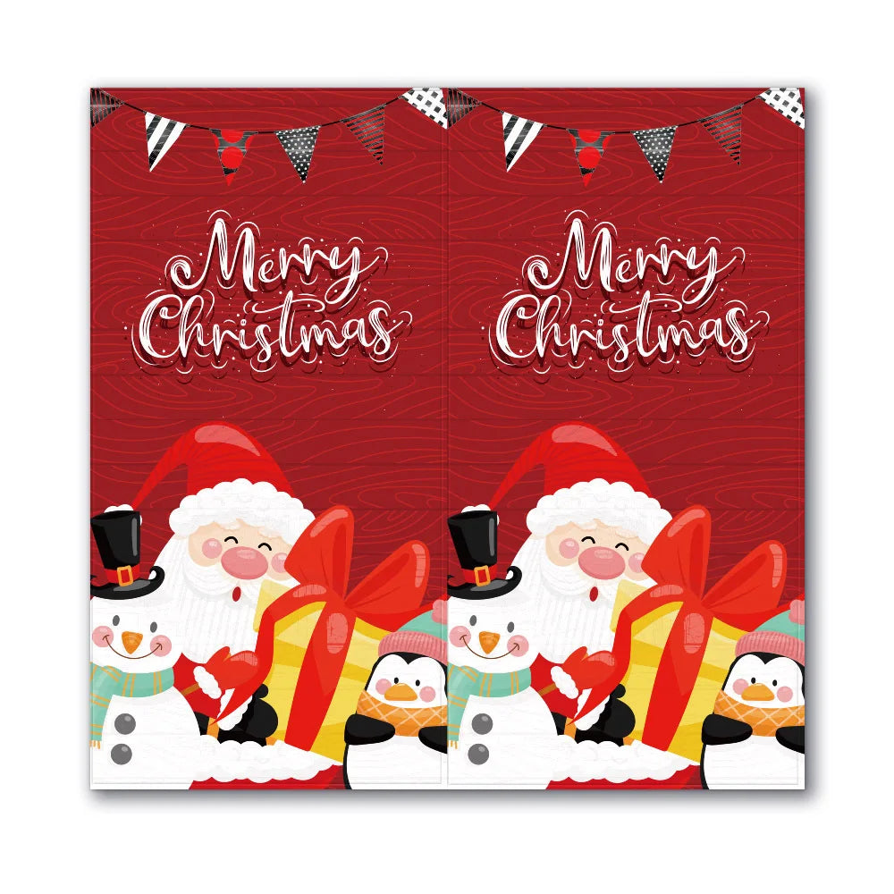 10-50Pcs New Merry Christmas Stickers 5x10cm Rectangle Red Christmas Gift Box Decor Seal Sticker Cute Santa Stickers Stationery
