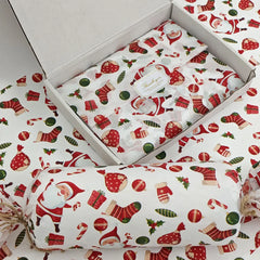 10/50Pcs Santa Claus And Christmas Gift Patterns, Santa Claus, Christmas Gifts,  Handmade Packaging Paper, Holiday Decoration