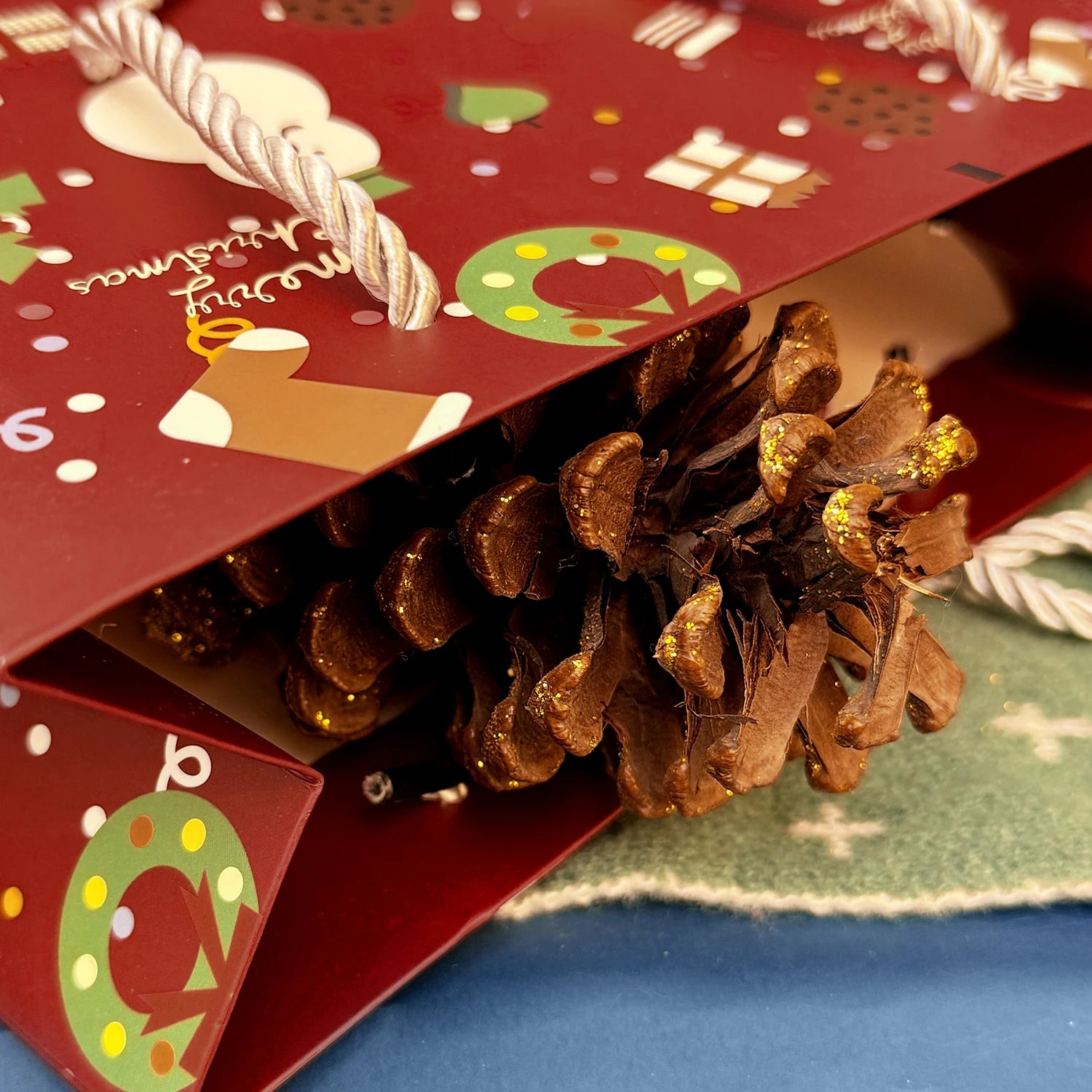 5/1pcs Cartoon Happy Christmas Holiday Gift Bag Cute Snowman Christmas Tree Cookies Christmas Stocking Handbag Gift Packaging