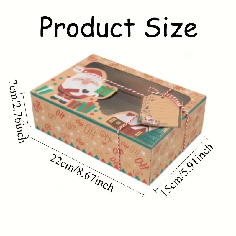 27pcs Christmas Gift Packaging Storage Set, Transparent Window Kraft Paper Gift Boxes,Packaging Bags,Party Gifts,Holiday Storage