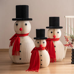 2026 New Origami Christmas Tree Set with Snowman Home Desktop Decor for Festive Scene Mini Christmas Tree Christmas Decor for Ho