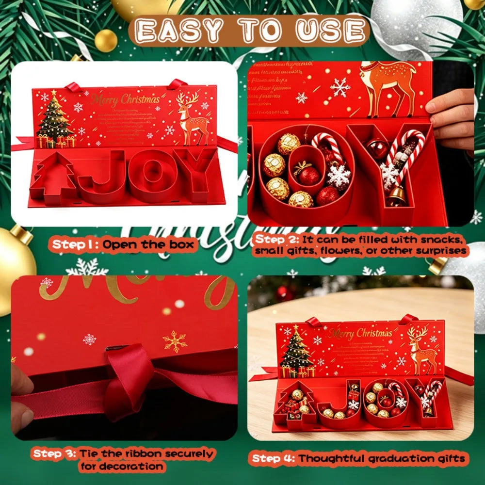 Creative Christmas Gift Boxes Holiday Snack Candy Packaging Containers with Lids for Party Favors Treats Wholesale Bulk Set