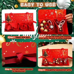 Creative Christmas Gift Boxes Holiday Snack Candy Packaging Containers with Lids for Party Favors Treats Wholesale Bulk Set
