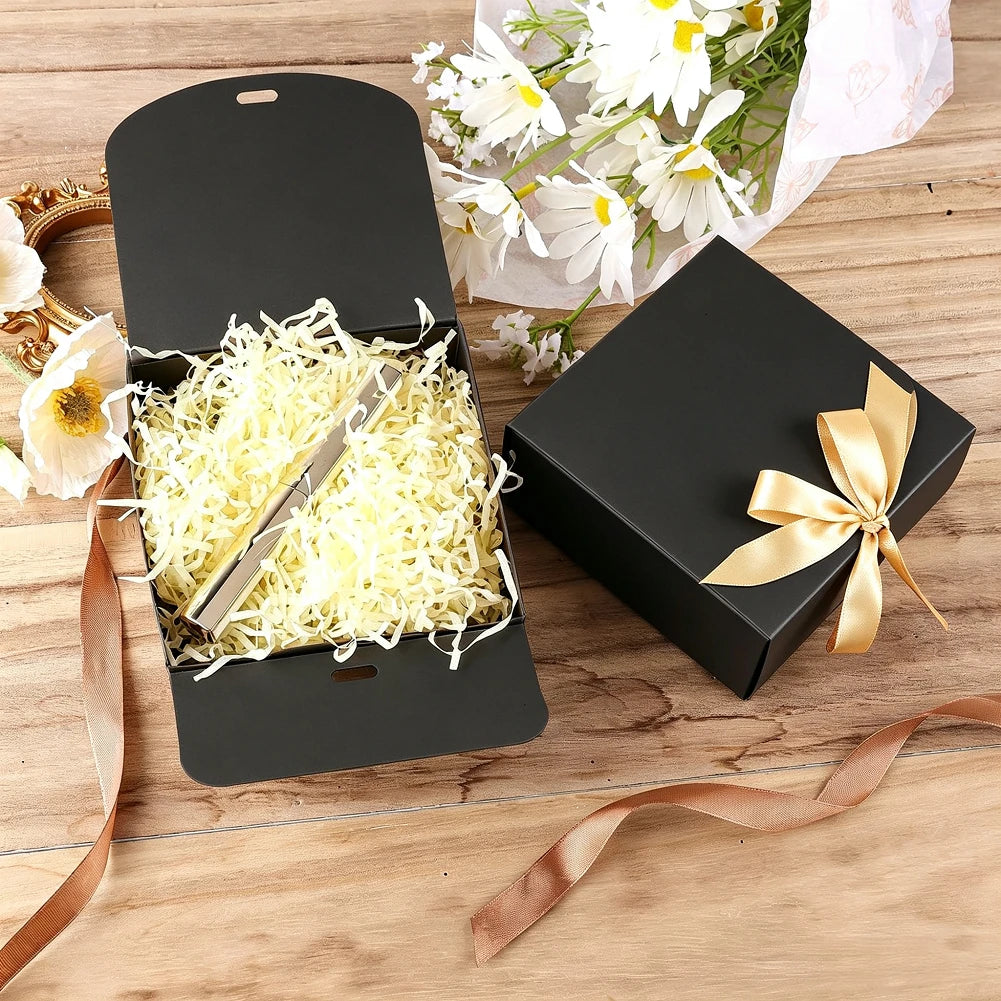 5pcs Gift Boxes with Lids Kraft Paper Gift Boxes for Presents Wedding Christmas Birthday Party Bridesmaid Proposal Boxes