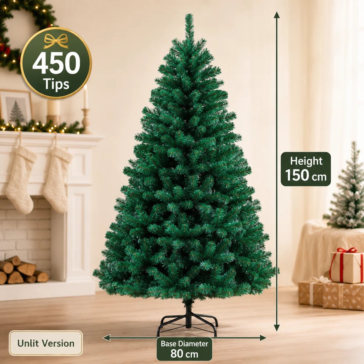 Large Artificial Christmas Tree PVC Encrypted with LED Lights Christmas Tree 120m To 300cm Family Christmas New Yea Party Decor