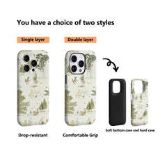 Bear Forest IPhone17 Must-Haves Phone Case for IPhone 17 16 15 14 13 12 11 Pro Max Plus Double-layer Back Cover