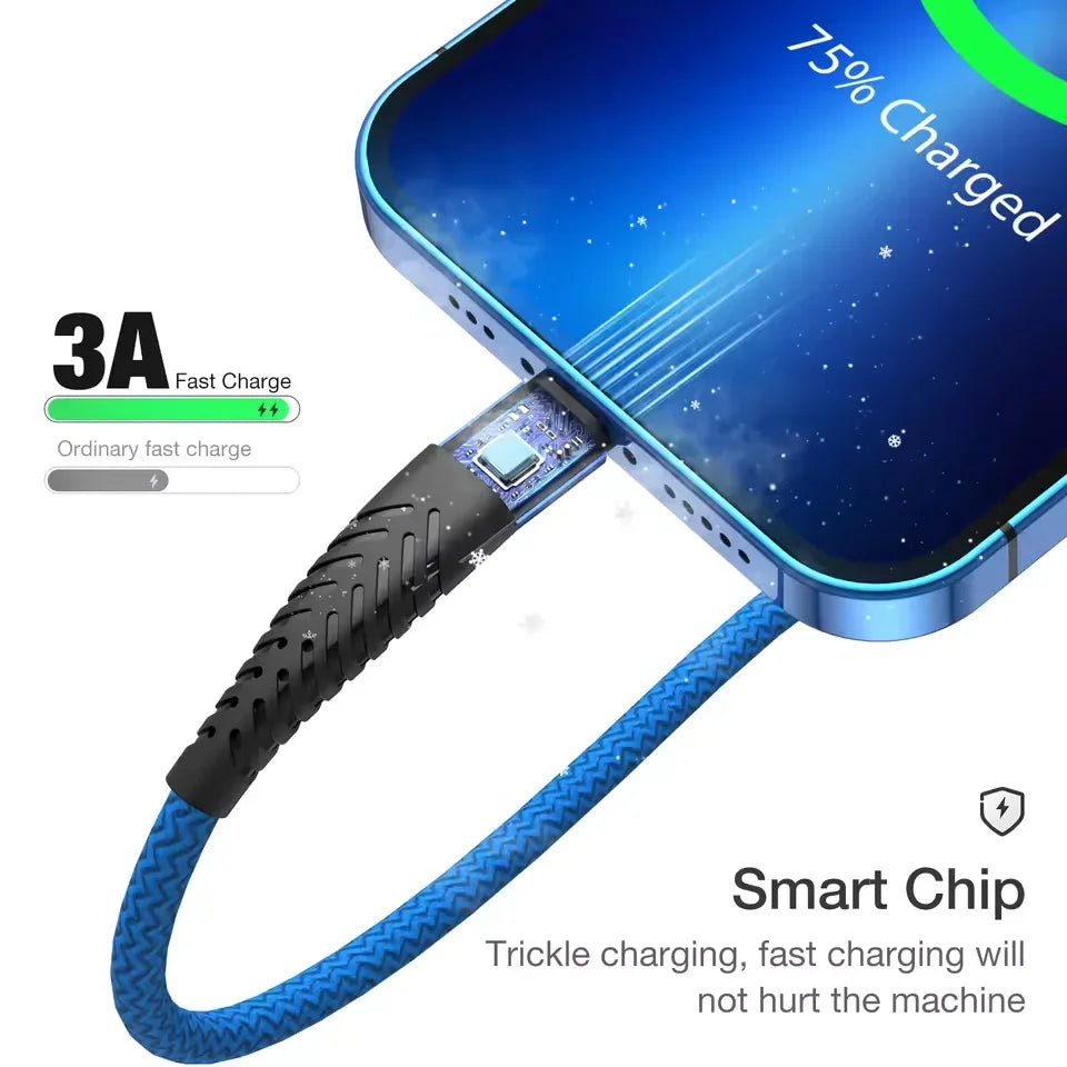 25CM 1M 2M 3M USB A To Lightning Data Charging Cable For iPhone 6 6S 7 8 Plus X XR XS Max 11 12 13 14 Pro Max Charger Wire Line