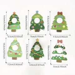 60pcs Christmas Tree Candy Cards Festival Party Decoration Christmas Supplies Candy Decoration Christmas Party Favors