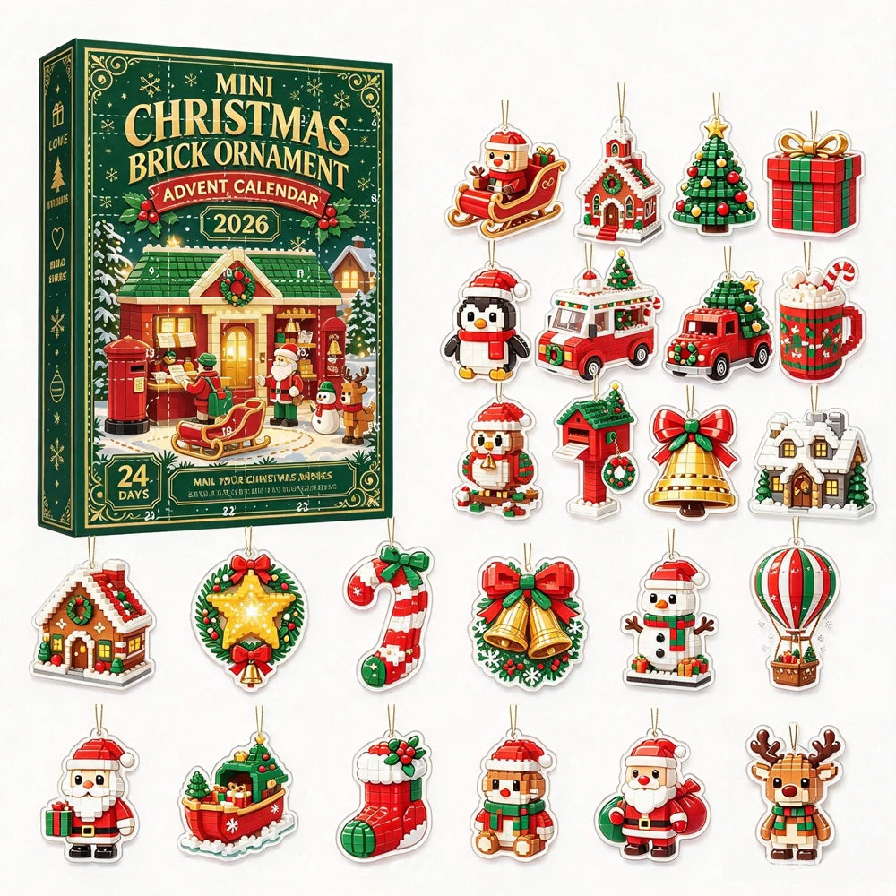 Christmas Building Block Pattern Advent Calendar,2027 Countdown Calendar Surprises Fidget for Adult Christmas Party Favors Gifts