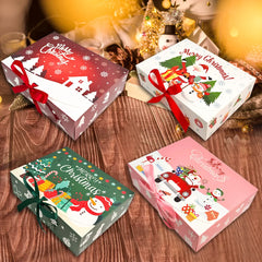 4/12pcs Large Christmas Gift Boxes with Lids - Elegant Party Favor Boxes, for Holiday Decorations, Wedding, Birthday, New Year'S