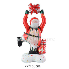 Christmas Balloons Santa Claus Xmas Tree Standing Merry Christmas Party Home Decoration Supplies