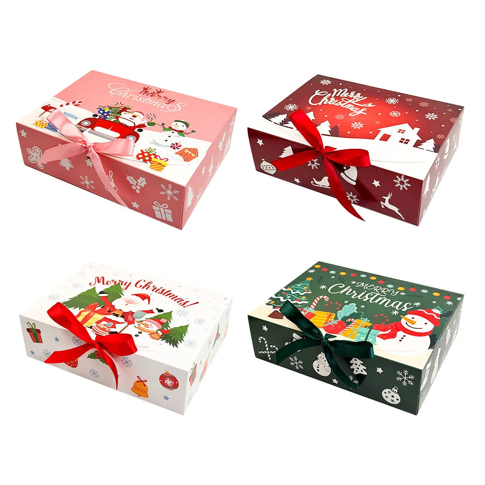 4/12pcs Large Christmas Gift Boxes with Lids - Elegant Party Favor Boxes, for Holiday Decorations, Wedding, Birthday, New Year'S