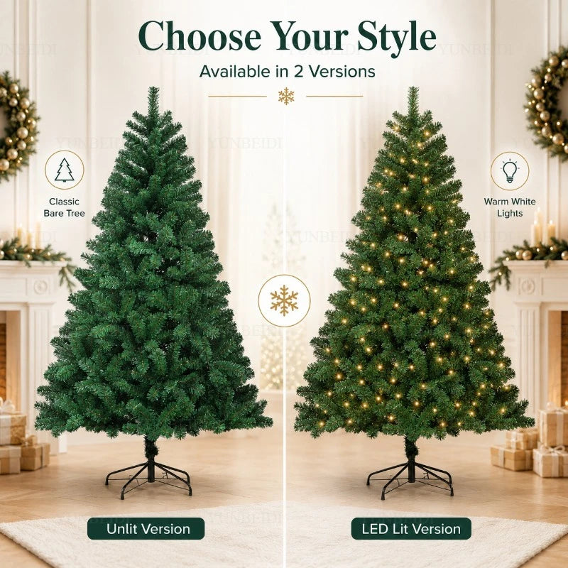 Large Artificial Christmas Tree PVC Encrypted with LED Lights Christmas Tree 120m To 300cm Family Christmas New Yea Party Decor