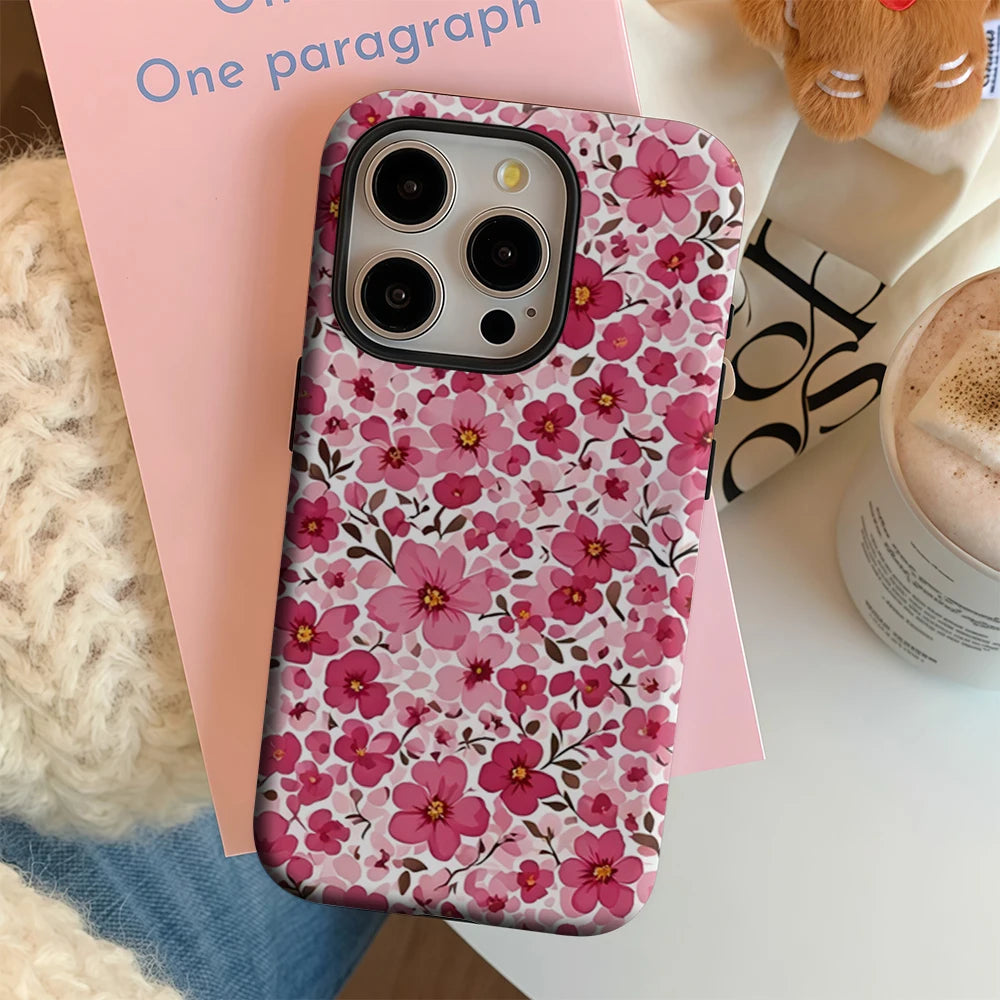 Blush Cherry Blossom IPhone17 Must-Haves Phone Case for IPhone 17 16 15 14 13 12 Pro Max Plus Double-layer Back Cover