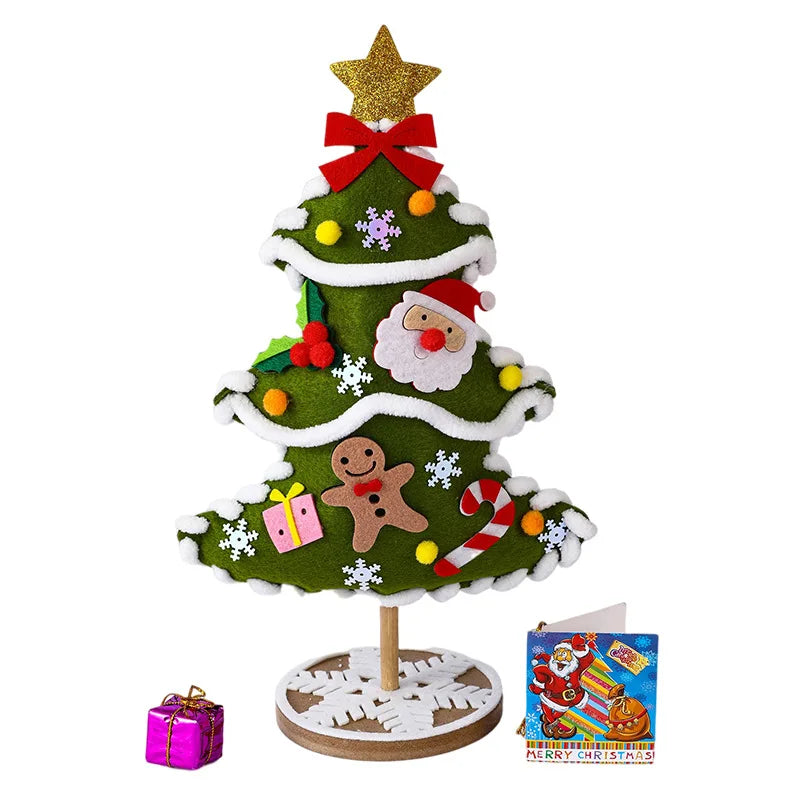 Christmas Tree Crafts Kits DIY Christmas Decoration Handmade Toys Puzzle Craft Kit Toys Christmas Gifts