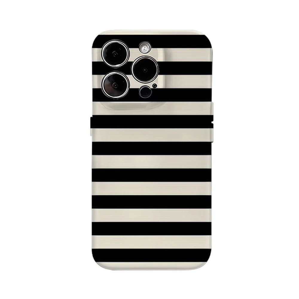 Black & White Vertical Stripe IPhone17 Must-Haves Phone Case for IPhone 17 16 15 14 13 12 Pro Max Plus Double-layer Back Cover