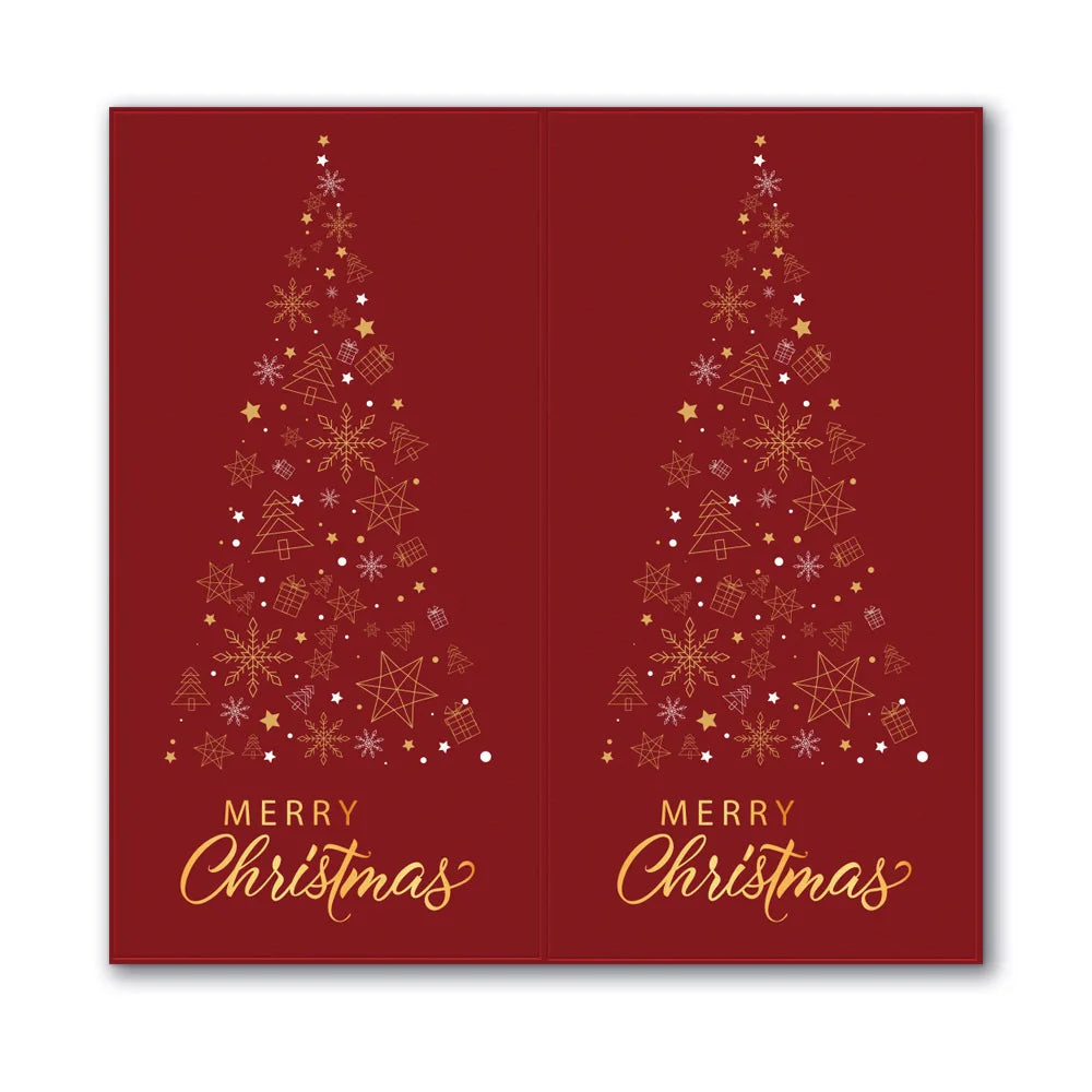 10-50Pcs New Merry Christmas Stickers 5x10cm Rectangle Red Christmas Gift Box Decor Seal Sticker Cute Santa Stickers Stationery