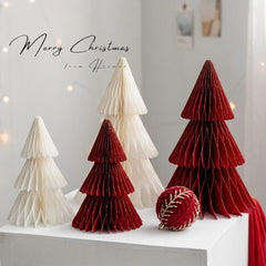 Christmas Paper Tree Ornament Desktop Decor New Year Home Ins Decor home office home decor accessories outdoor