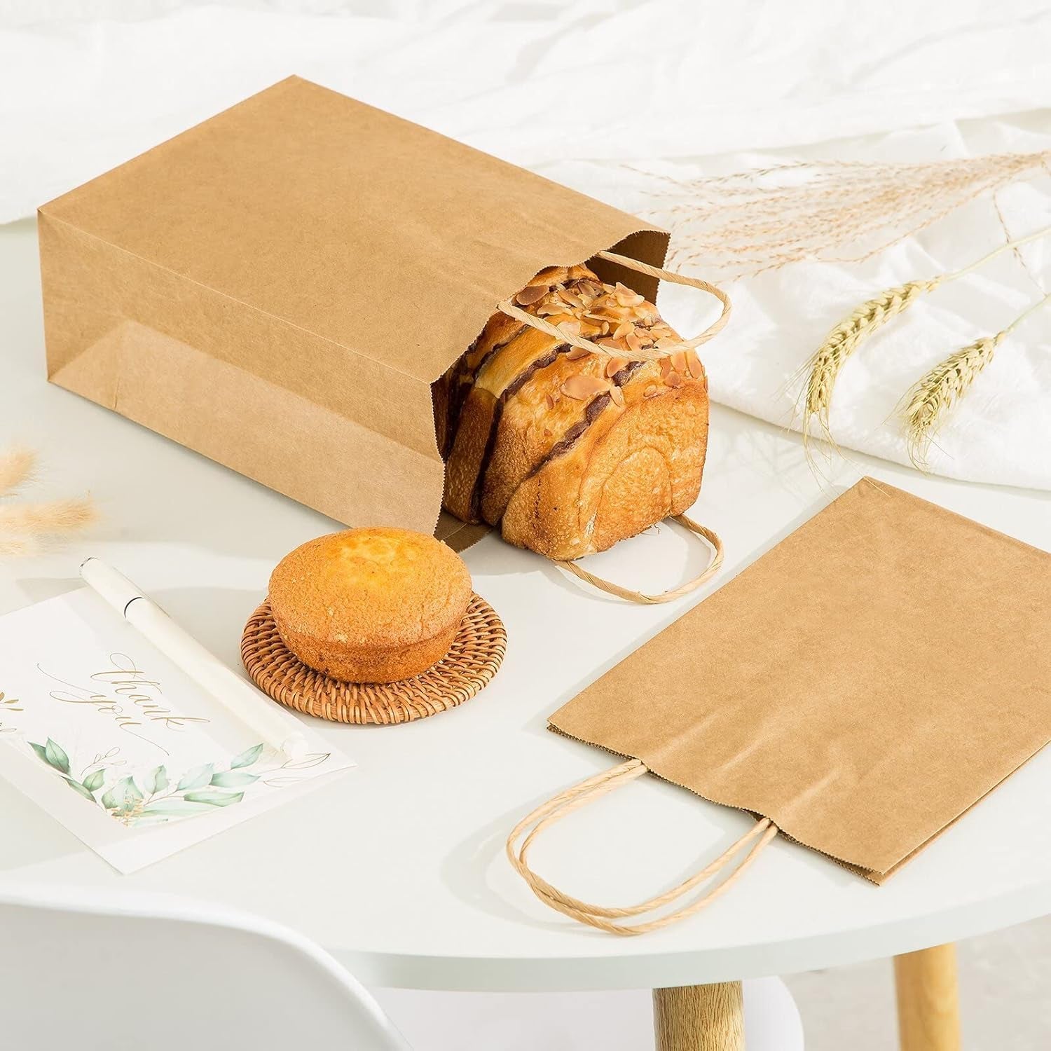 45Pcs Brown Kraft Paper Bags with Handles - Mixed Size Gift Bags for Business, Shopping, Retail, Party, Favor, Merchandise (Brown)