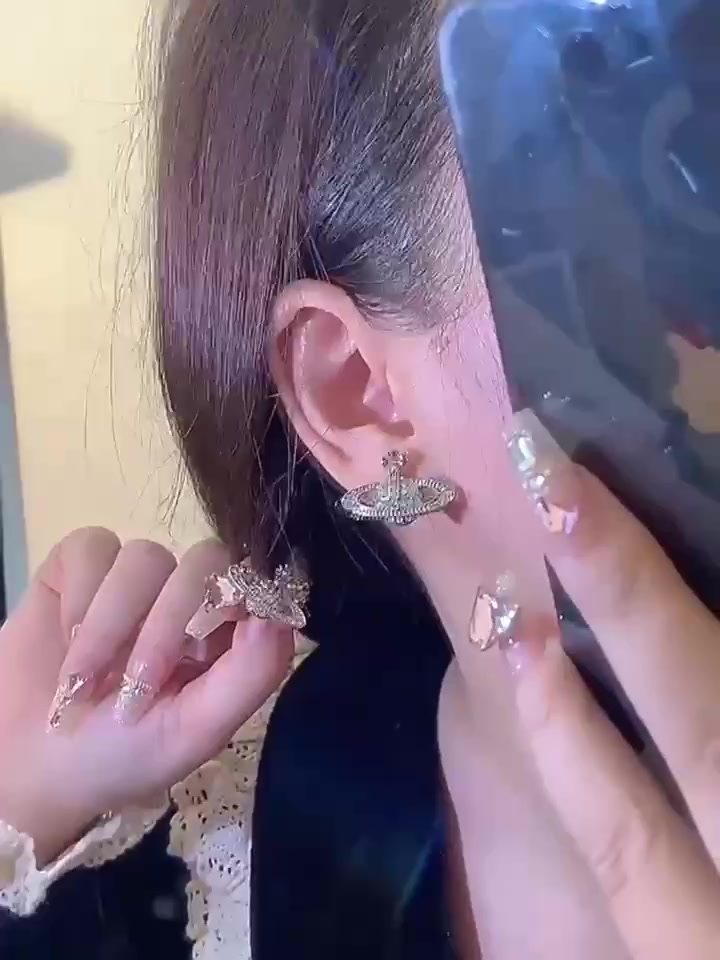 Ecocity Saturn Earrings, Gift Packaging